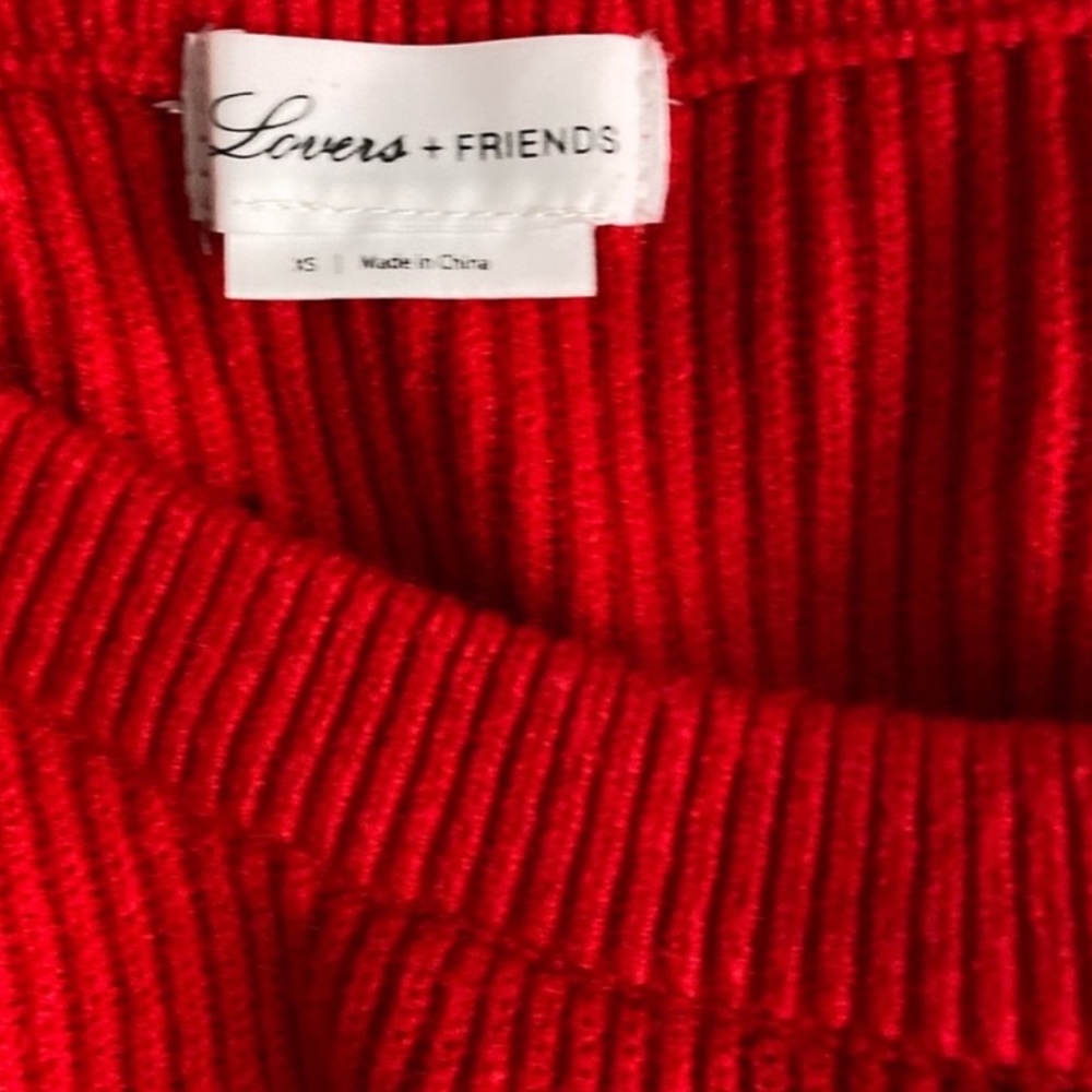 Lovers+Friends Red Ribbed Sweater - Picture 3 of 5